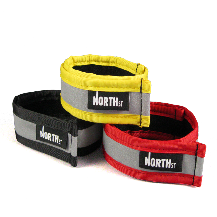Display of three reflective ankle straps. - North St. Bags all-groups