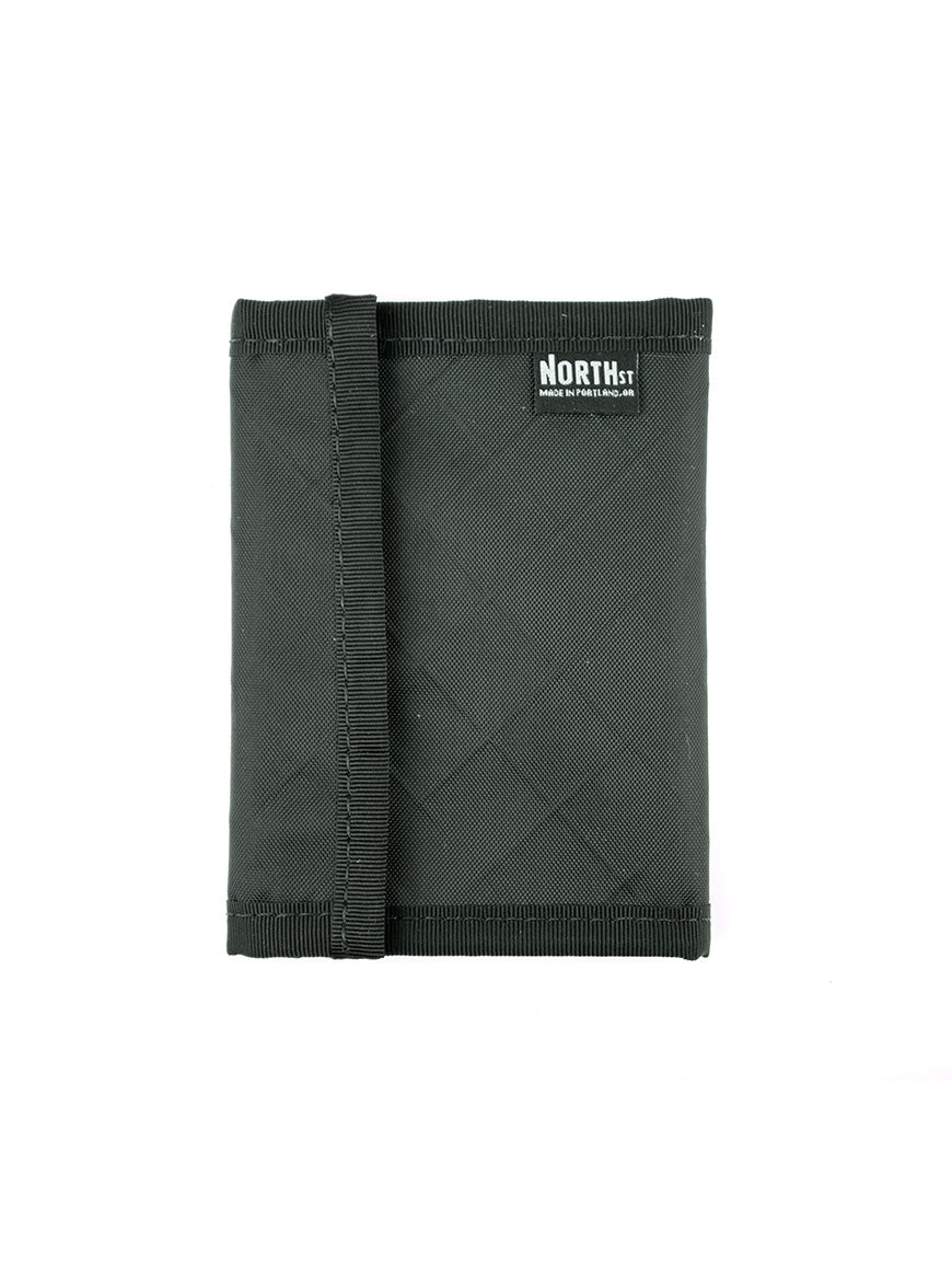 Bifold Hook & Loop Wallet in Black - North St. Bags