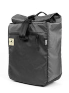 Front view of Commuter Macro Pannier in black - North St. Bags